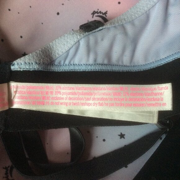 Victoria's Secret PINK Boardwalk Pink Cloudy Constellation Wireless Bra Size 34D - Picture 8 of 8